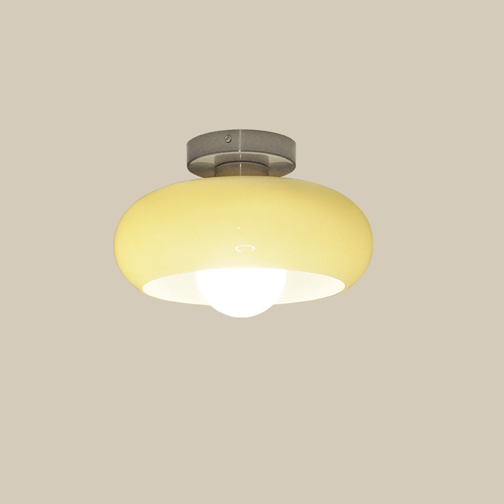 Ceiling Light Glass 11 in Semi Flush Mount Indoor Bedroom Hallway Living Room Pendant Lamp Modern Mid Century Style | Thomler