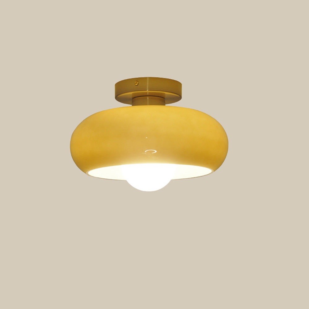 Ceiling Light Glass 11 in Semi Flush Mount Indoor Bedroom Hallway Living Room Pendant Lamp Modern Mid Century Style | Thomler