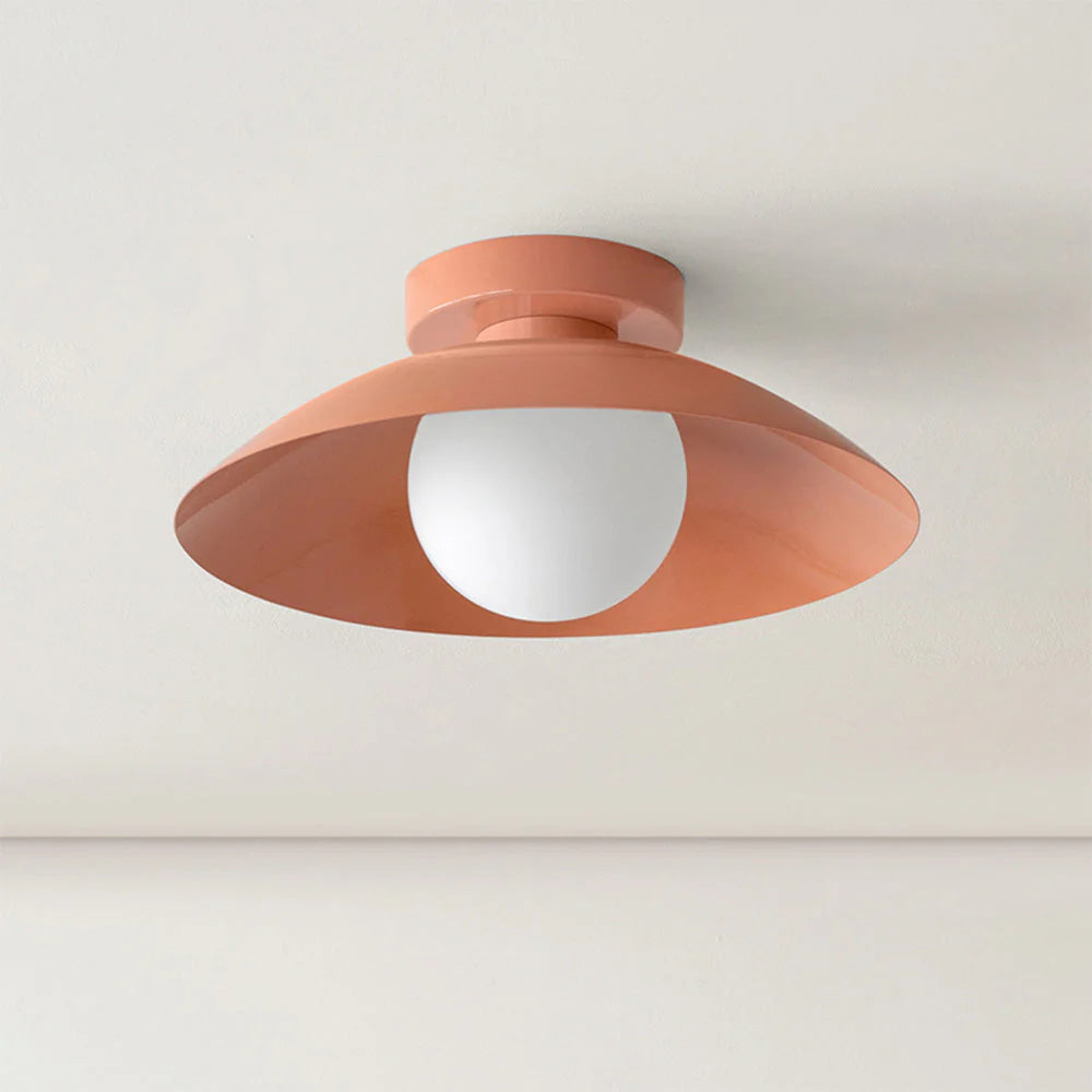 Ceiling Light Metal 12.6 in Flush Mount Indoor Kitchen Dining Room LED Fixture Modern Minimalist Design | Thomler