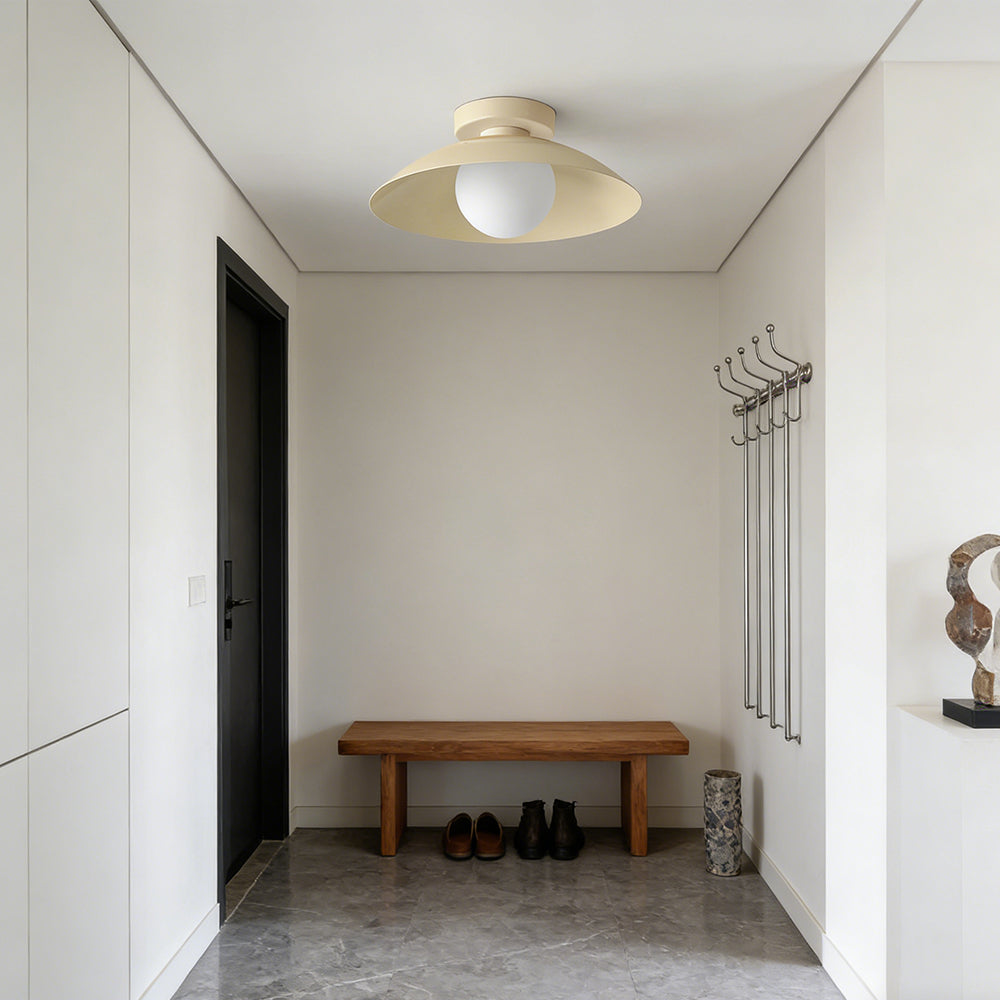 Ceiling Light Metal 12.6 in Flush Mount Indoor Kitchen Dining Room LED Fixture Modern Minimalist Design | Thomler
