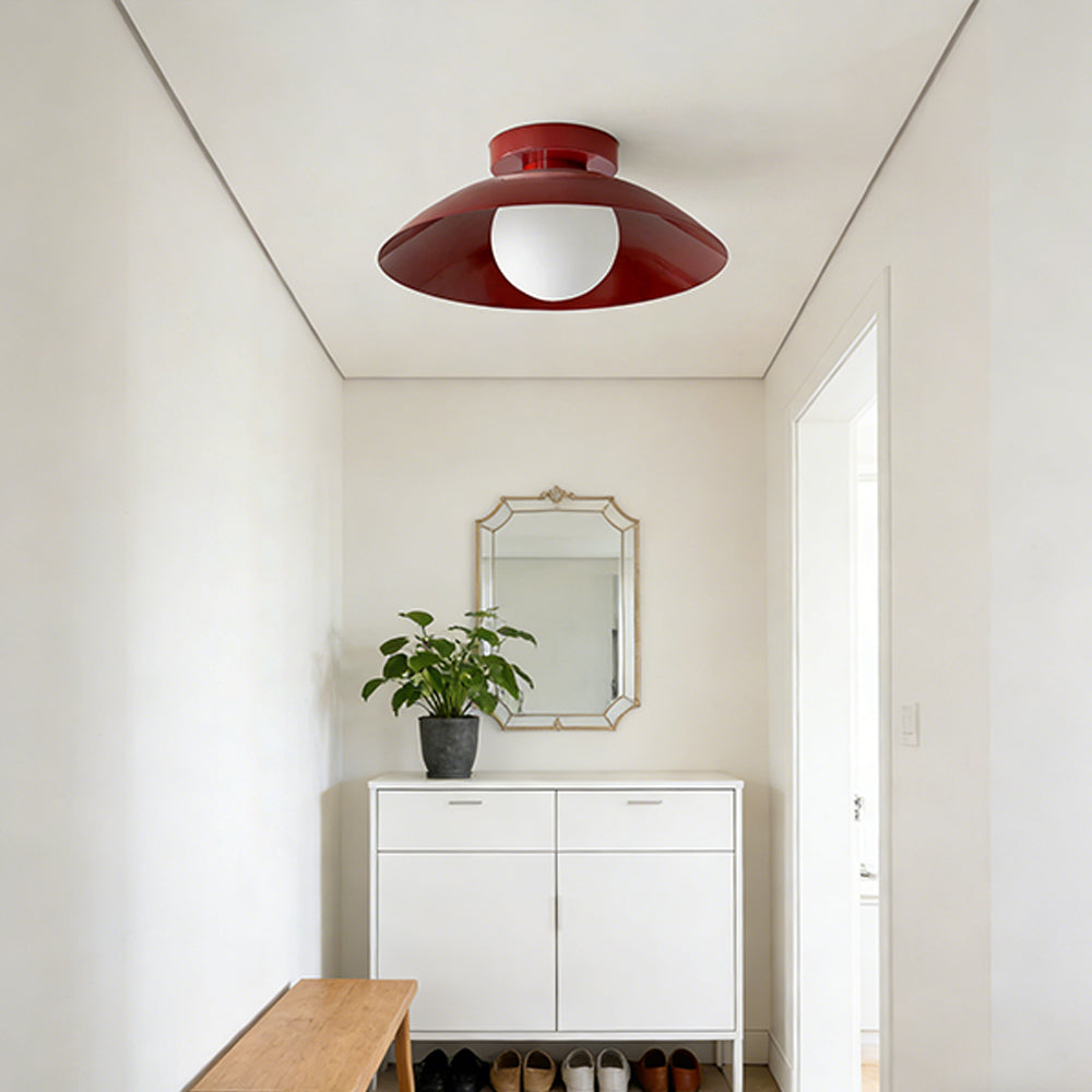 Ceiling Light Metal 12.6 in Flush Mount Indoor Kitchen Dining Room LED Fixture Modern Minimalist Design | Thomler