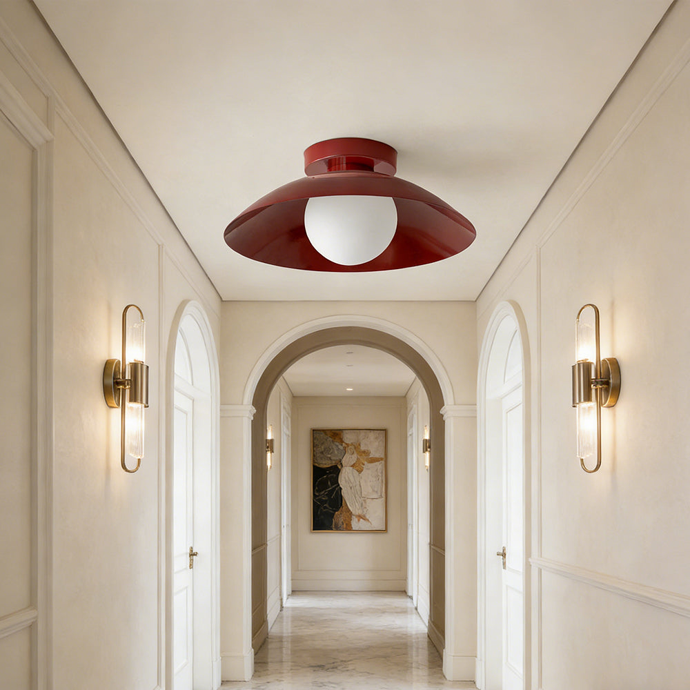 Ceiling Light Metal 12.6 in Flush Mount Indoor Kitchen Dining Room LED Fixture Modern Minimalist Design | Thomler