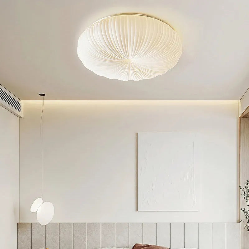 Ceiling Light Metal PE Acrylic 7.9 in Round Modern Indoor LED Fixture Bedroom Living Room Dining Area | Thomler