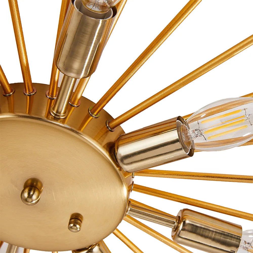 Ceiling Light Industrial Metal 27.6 in Indoor Living Room Dining Area Fixture Multi Bulb | Thomler