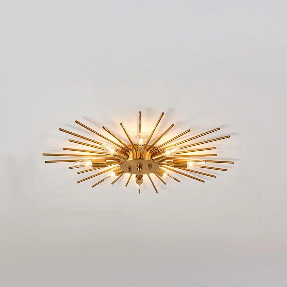 Ceiling Light Industrial Metal 27.6 in Indoor Living Room Dining Area Fixture Multi Bulb | Thomler