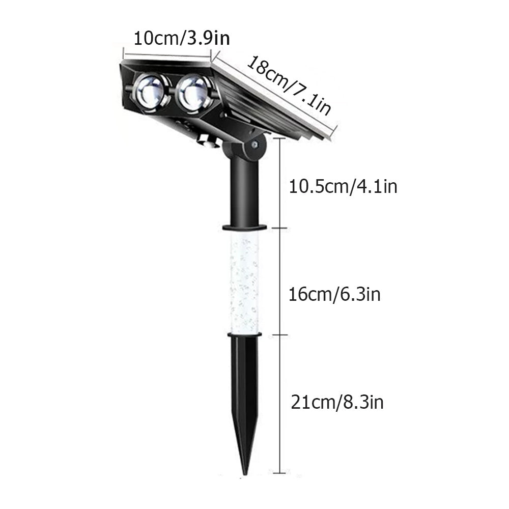 Solar Garden Light LED Zoomable IP65 Waterproof 47.5 cm Outdoor Driveway Pathway Landscape Lamp | Thomler