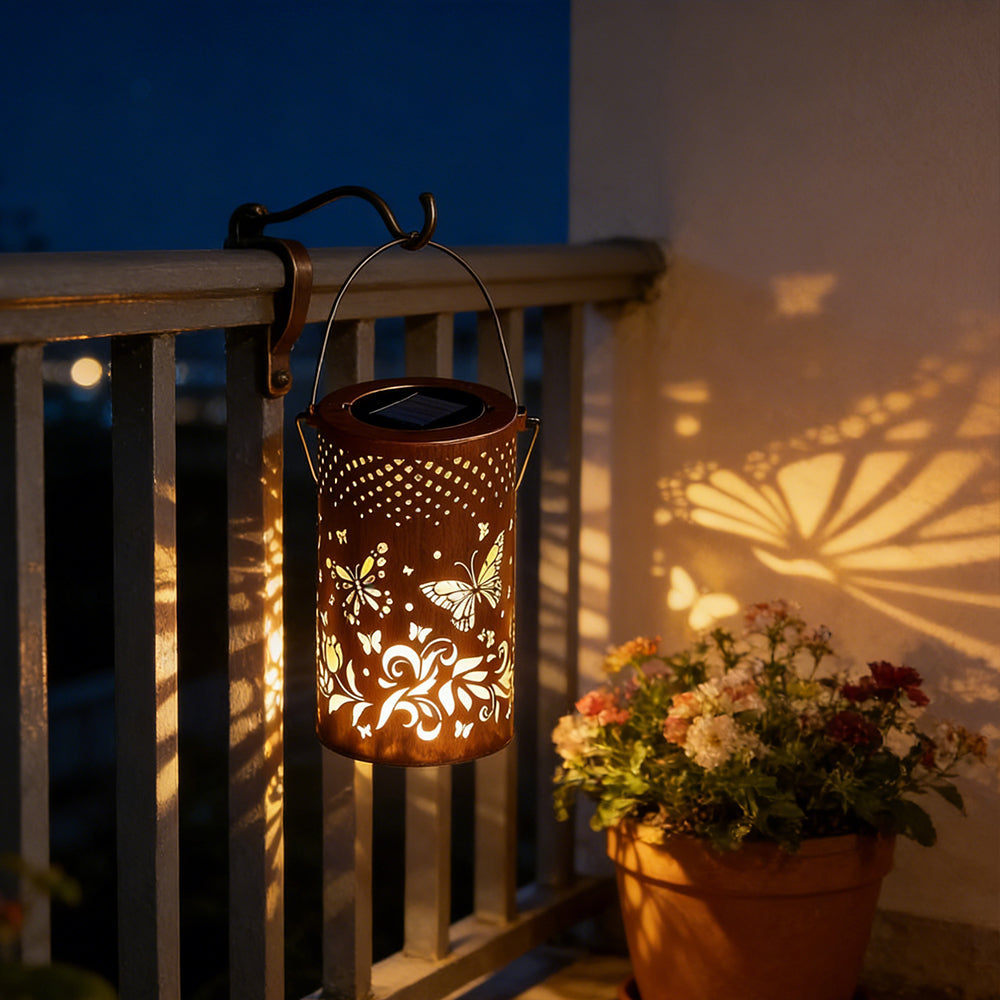 Solar Lantern Iron LED Ø 10.0 cm Garden Patio Hanging Outdoor Light Waterproof | Thomler
