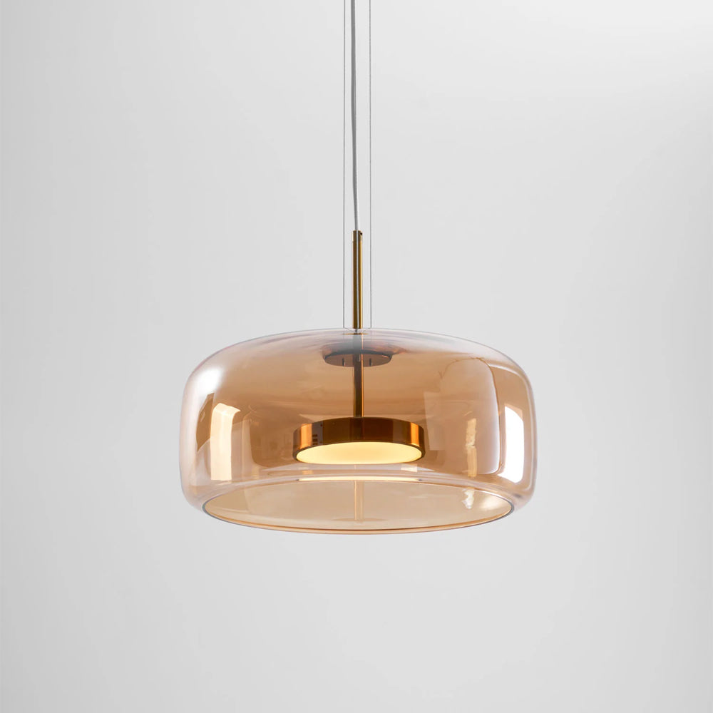 Pendant Light Smoked Glass Dome 38.0 cm Warm Glow Dining Room Kitchen Island Hanging Ceiling Lamp Minimalist Vintage | Thomler