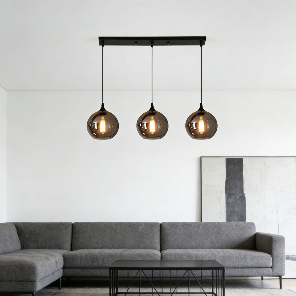 Pendant Light Glass Adjustable 11 in Indoor Dining Room Kitchen Island Ceiling Lamp | Thomler