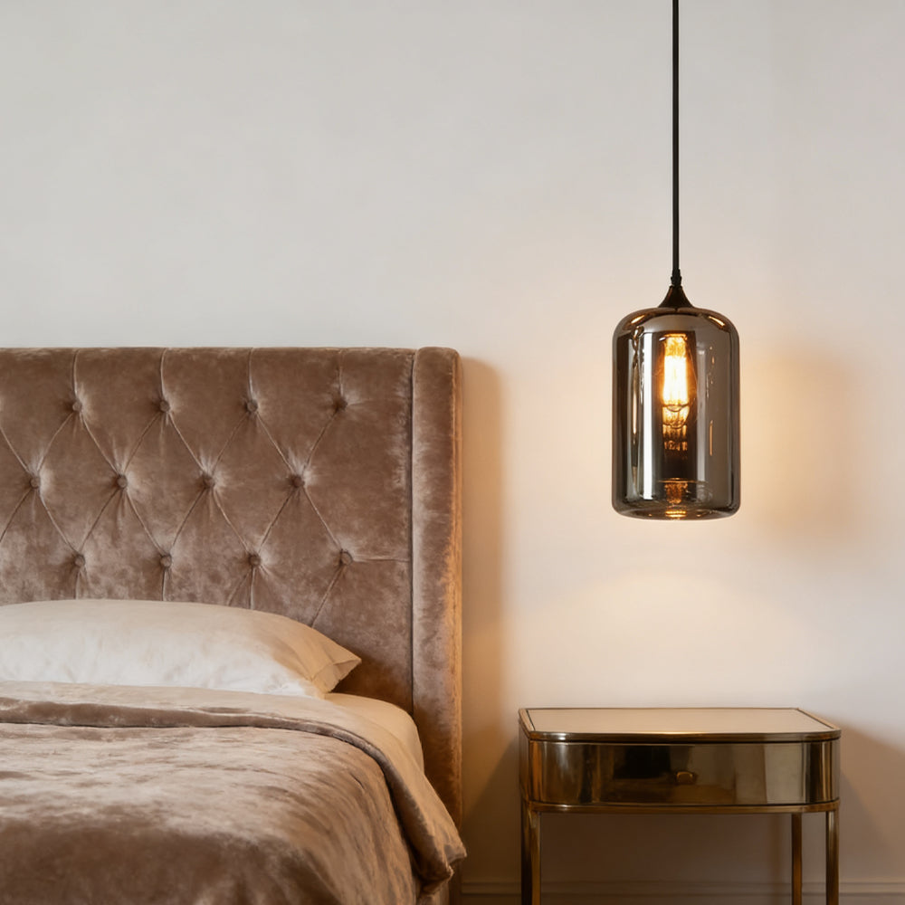 Pendant Light Glass Adjustable 11 in Indoor Dining Room Kitchen Island Ceiling Lamp | Thomler