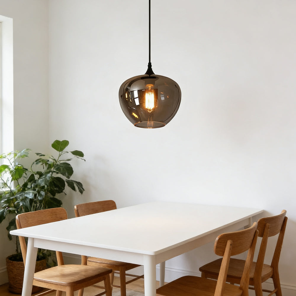 Pendant Light Glass Adjustable 11 in Indoor Dining Room Kitchen Island Ceiling Lamp | Thomler