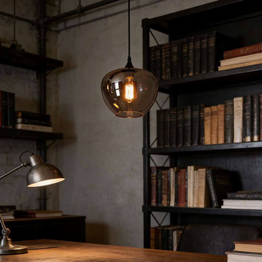 Pendant Light Glass Adjustable 11 in Indoor Dining Room Kitchen Island Ceiling Lamp | Thomler