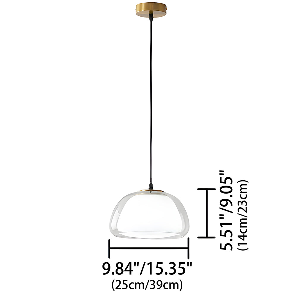 Pendant Light Glass 25.0 cm 39.0 cm White Dining Room Hanging Ceiling Lamp Modern Jelly Texture E27 Kitchen Island | Thomler
