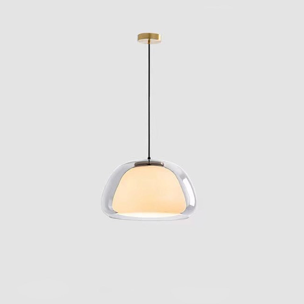 Pendant Light Glass 25.0 cm 39.0 cm White Dining Room Hanging Ceiling Lamp Modern Jelly Texture E27 Kitchen Island | Thomler