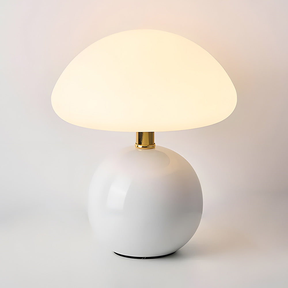 Table Lamp Ceramic 8.7 in LED Mushroom Shape 24W Indoor Bedside Desk Living Room | Thomler