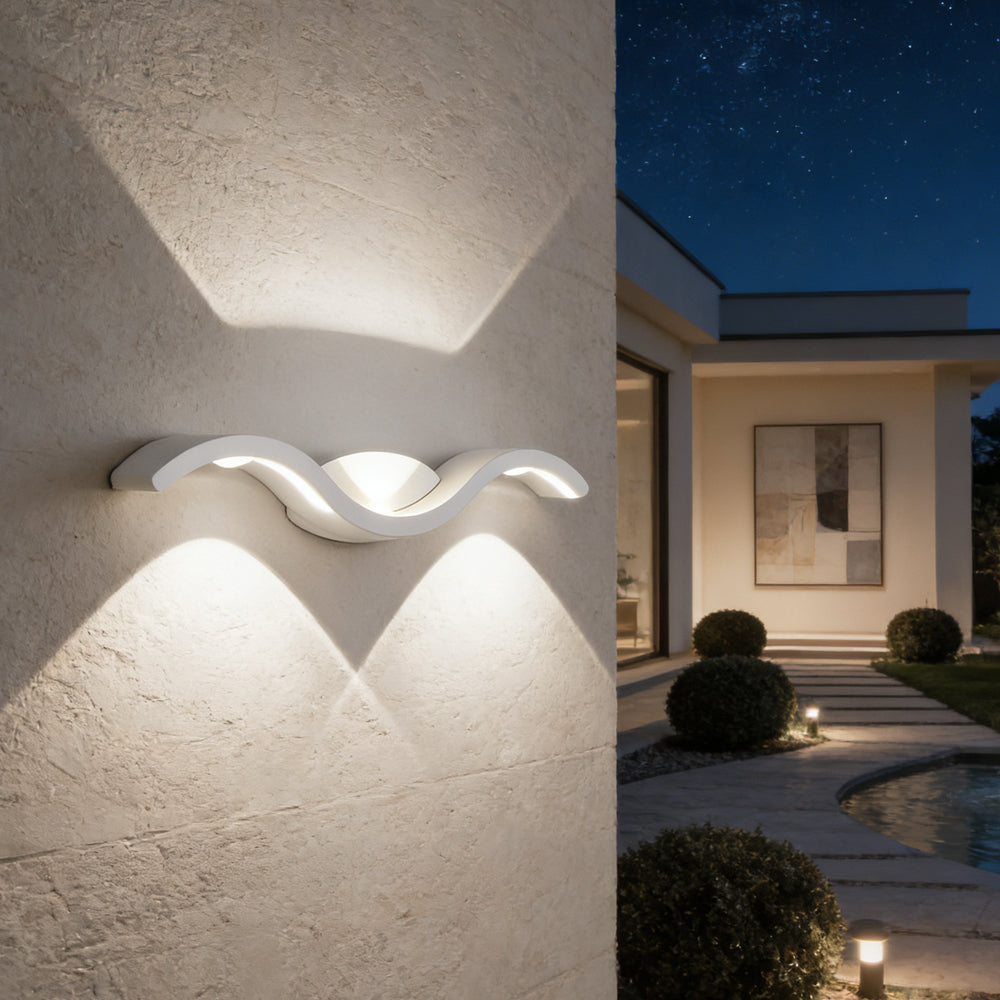 Wall Light Aluminum 14.8 in Outdoor LED Coastal Villa Garden Pathway Lighting | Thomler