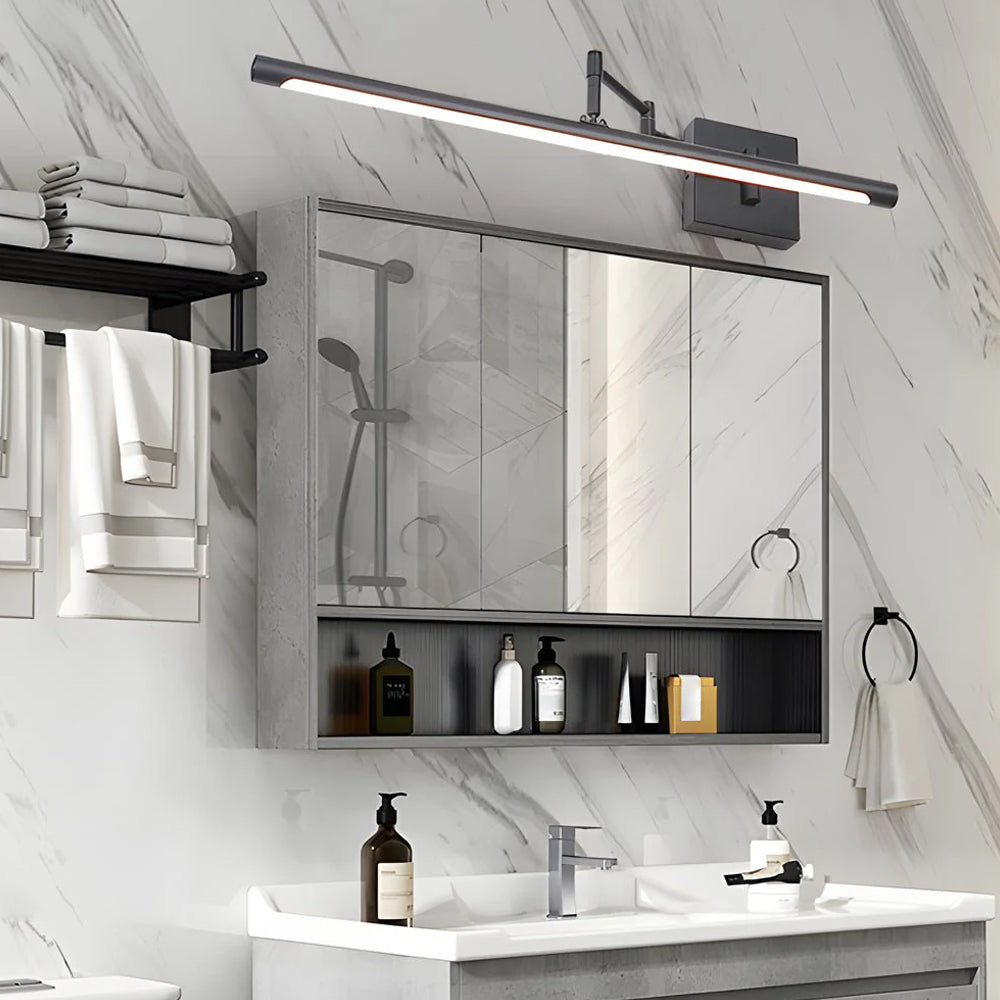 Bathroom Wall Lamp Iron LED 42.0 cm Matte Black Mirror Makeup Light Adjustable Swivel Arm Vanity Lighting | Thomler