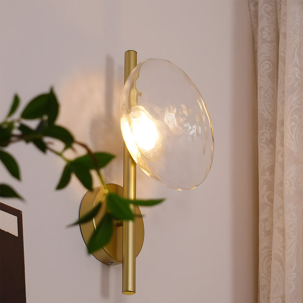 Wall Light Glass 7.9 in Soft Glow Indoor Bedroom Hallway Living Room Ambient Lighting | Thomler