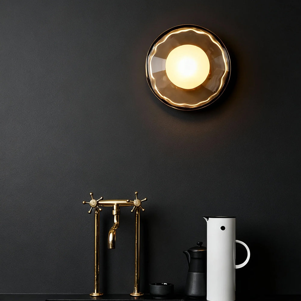 Wall Light Glass 7.9 in Soft Glow Indoor Bedroom Hallway Living Room Ambient Lighting | Thomler