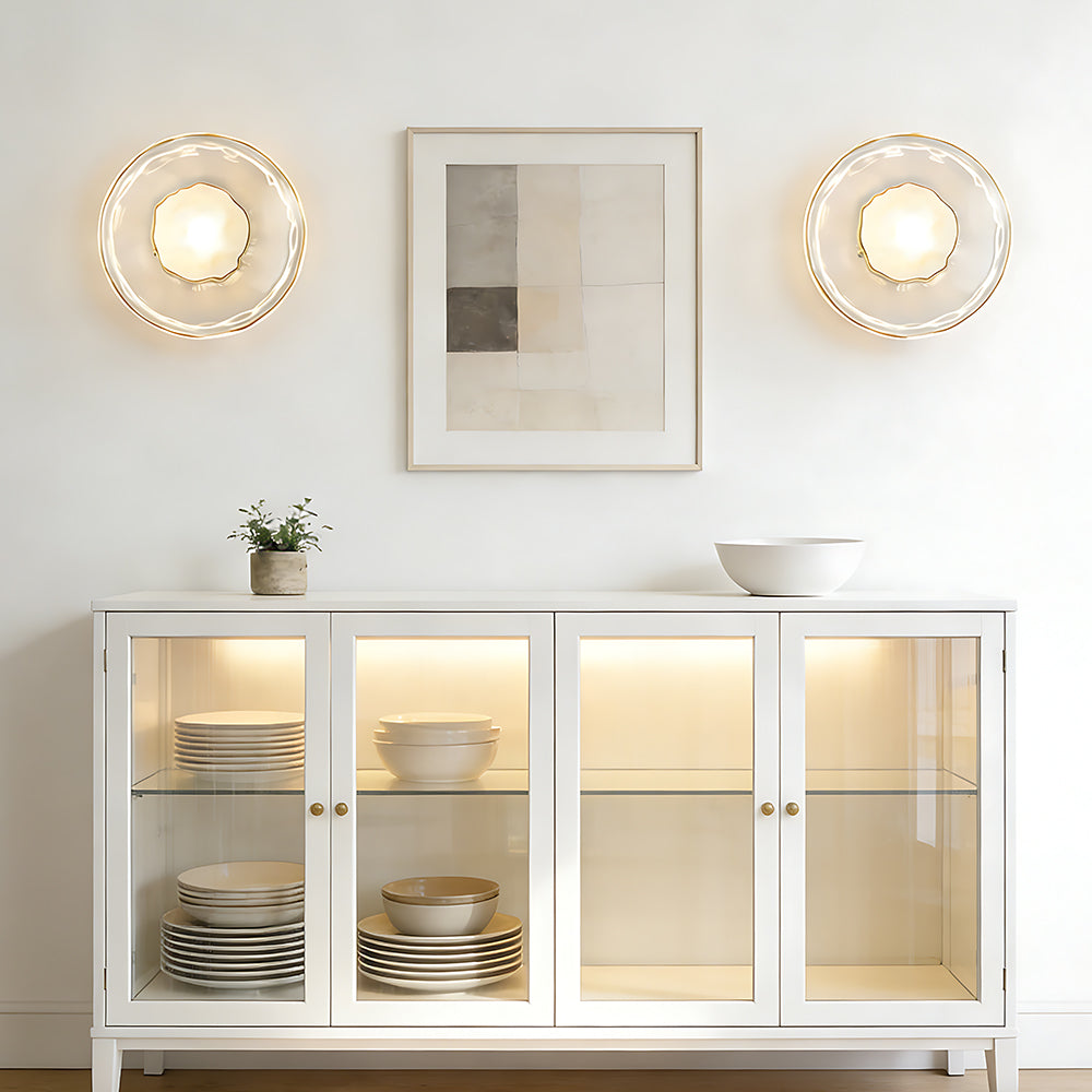 Wall Light Glass 7.9 in Soft Glow Indoor Bedroom Hallway Living Room Ambient Lighting | Thomler