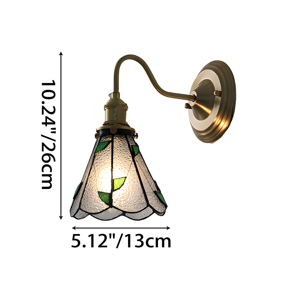 Wall Lamp Glass Copper E27 40W Multicolour Hallway Study Art Deco Vintage Indoor Lighting Fixture | Thomler