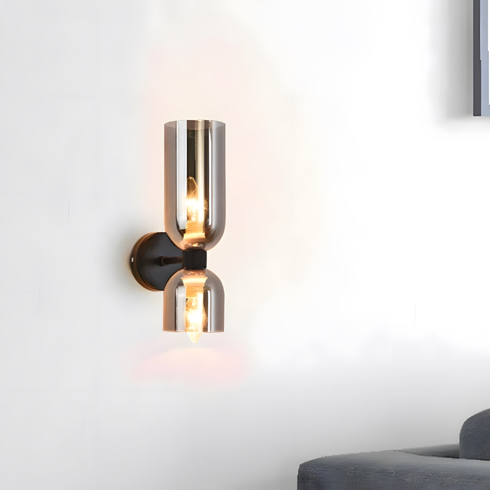 Wall Lamp Glass Double-Head 13.8 in Adjustable Indoor Reading Bedroom Hallway Lighting | Thomler