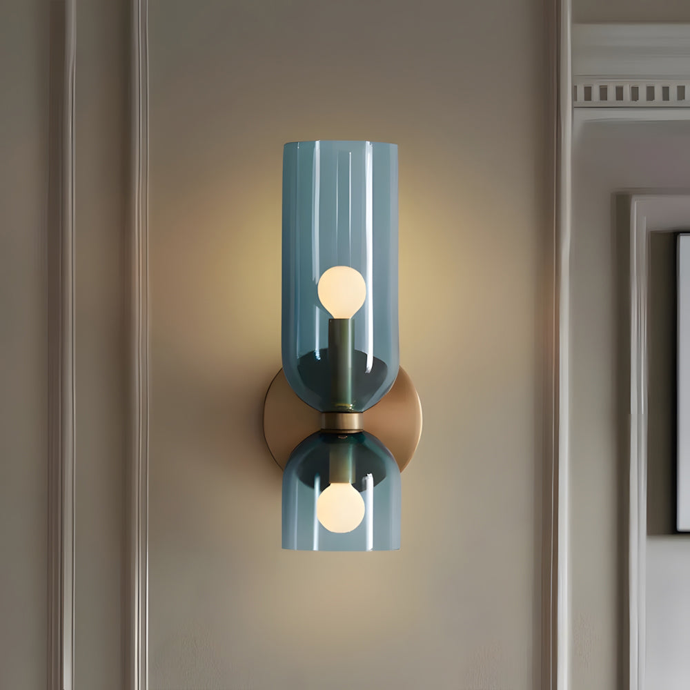 Wall Lamp Glass Double-Head 13.8 in Adjustable Indoor Reading Bedroom Hallway Lighting | Thomler