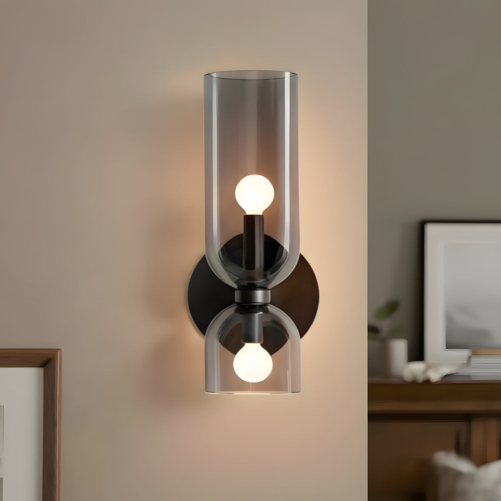 Wall Lamp Glass Double-Head 13.8 in Adjustable Indoor Reading Bedroom Hallway Lighting | Thomler