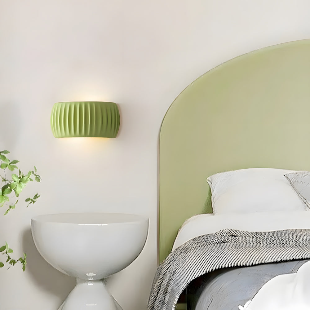 Wall Lamp Resin 9.5 in Soft Cream Indoor Bedroom Hallway Accent Lighting Modern Minimalist | Thomler