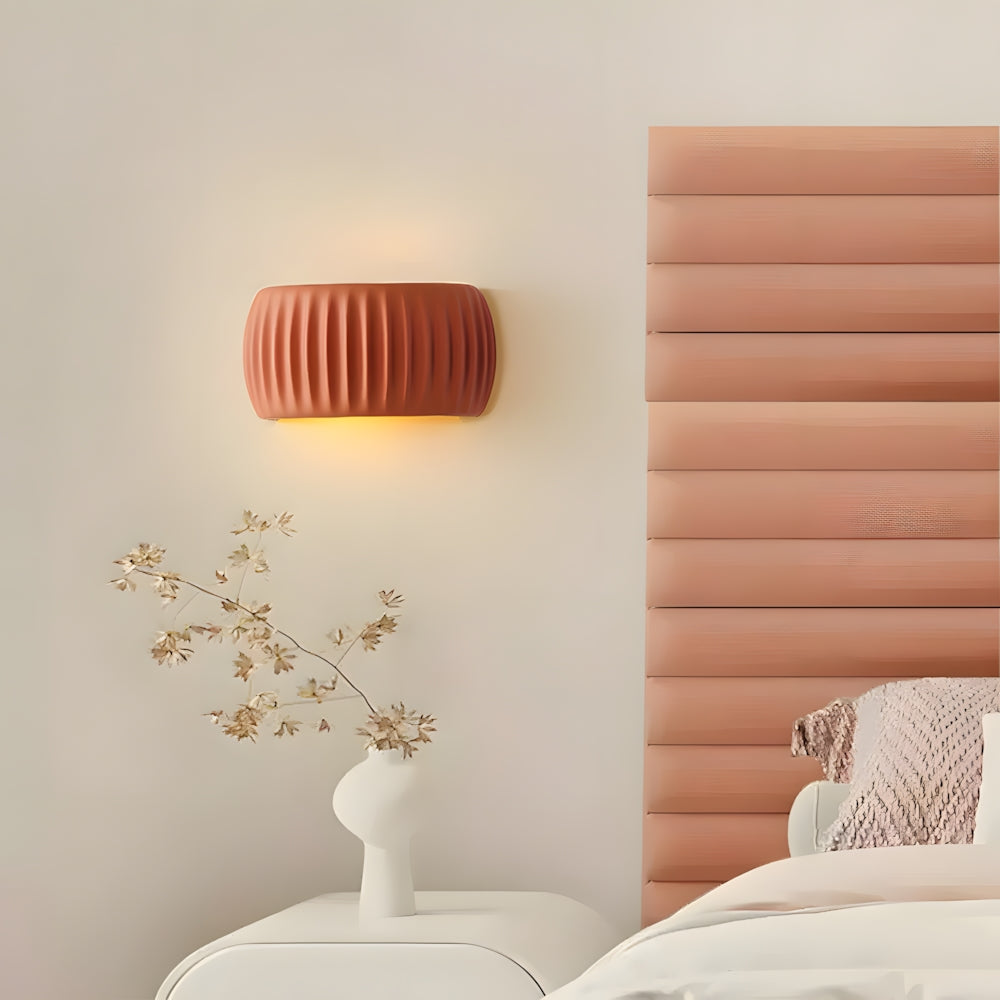 Wall Lamp Resin 9.5 in Soft Cream Indoor Bedroom Hallway Accent Lighting Modern Minimalist | Thomler