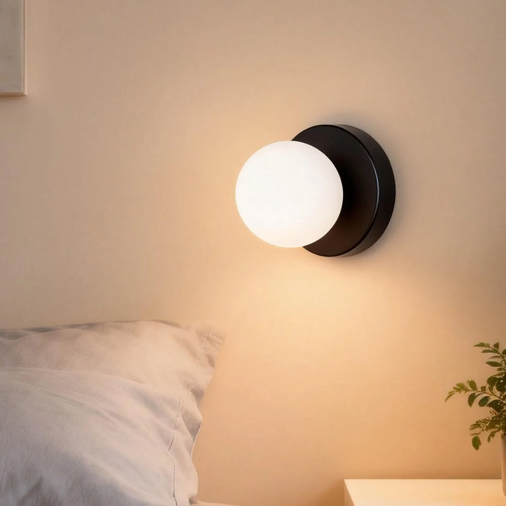 Wall Lamp Iron Glass Shade 4.7 in Indoor Bedroom Hallway Lighting Modern Minimalist Fixture | Thomler