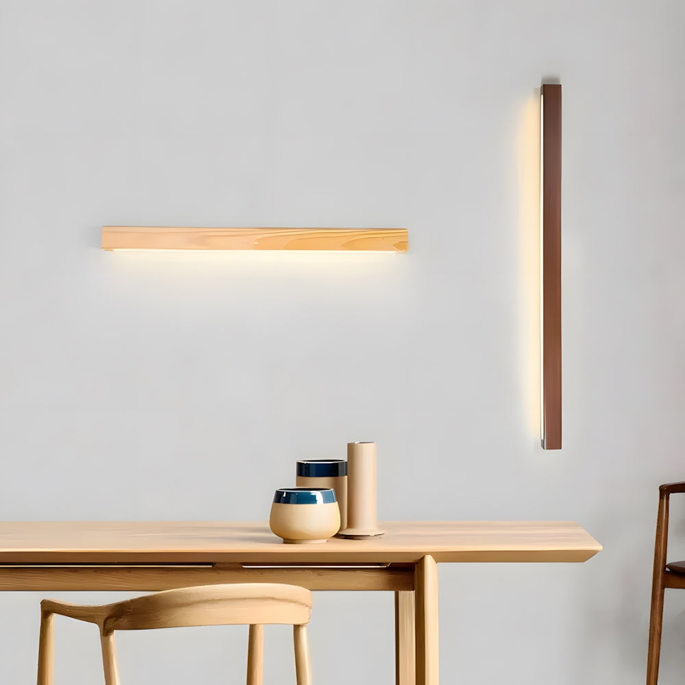 Wall Lamp Wood LED 60.0 cm Warm Bathroom Bedroom Mirror Lighting Fixture | Thomler