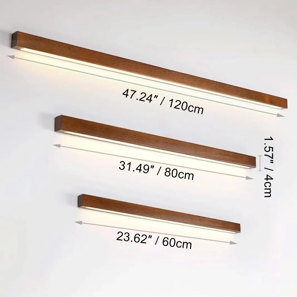 Wall Lamp Wood LED 60.0 cm Warm Bathroom Bedroom Mirror Lighting Fixture | Thomler