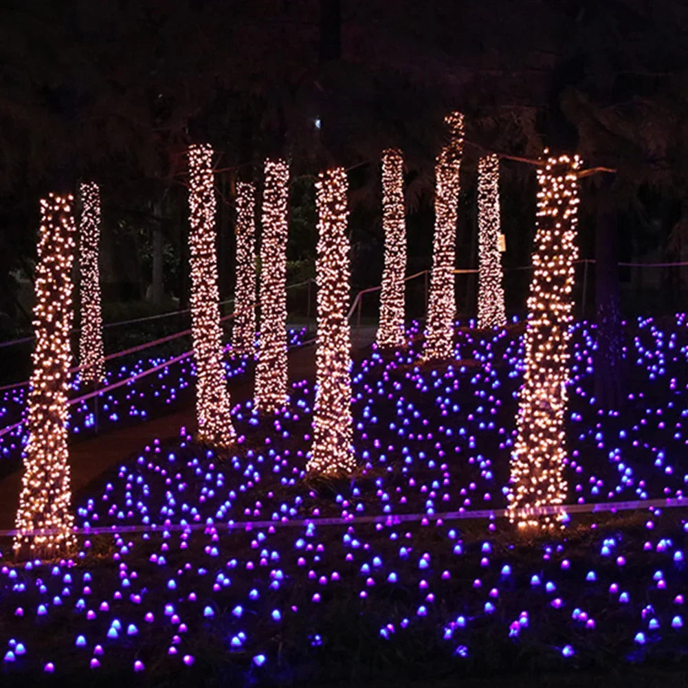 Solar Mushroom String Lights – Whimsical Outdoor Garden Pathway LED Decorations for Lawns & Yards | Thomler