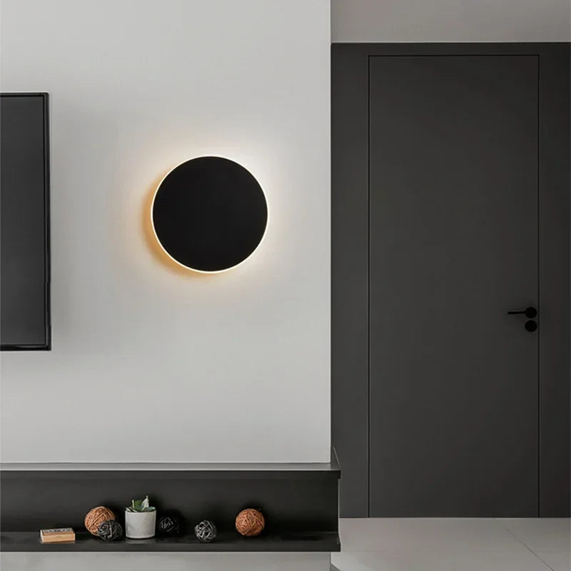 Wall Light Aluminum 11.8 in Round Warm LED Bedroom Hallway Minimalist Modern Nordic Sconce Ambient Lighting | Thomler