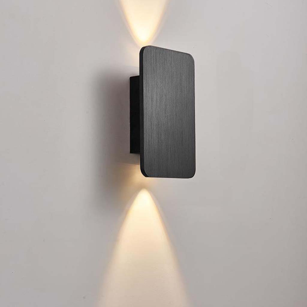 Wall Sconce Aluminum 11.8 in x 4.7 in LED Modern Bedroom Living Room Lighting Fixture Black Gold White Brown Grey | Thomler