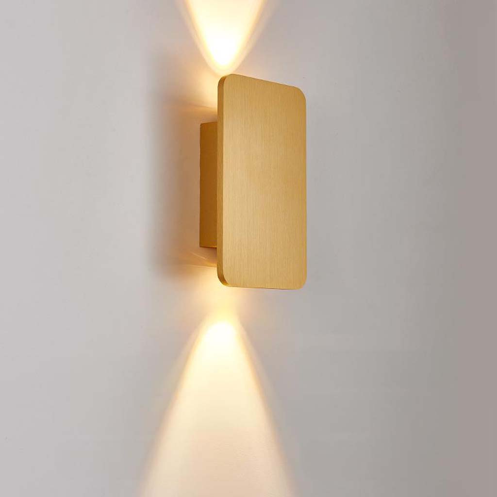 Wall Sconce Aluminum 11.8 in x 4.7 in LED Modern Bedroom Living Room Lighting Fixture Black Gold White Brown Grey | Thomler