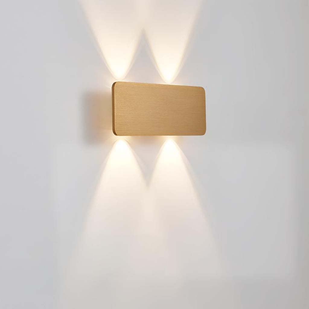 Wall Sconce Aluminum 11.8 in x 4.7 in LED Modern Bedroom Living Room Lighting Fixture Black Gold White Brown Grey | Thomler