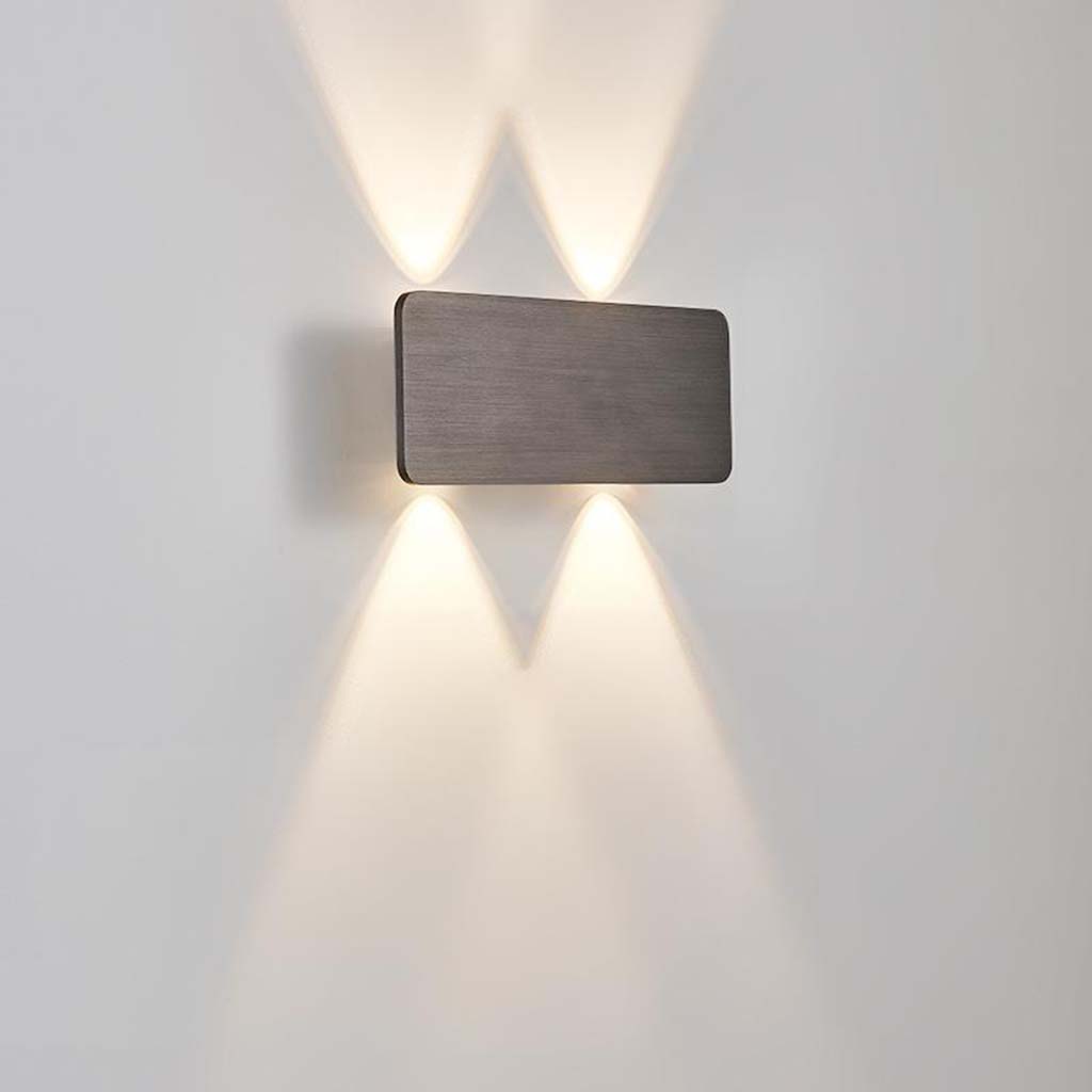 Wall Sconce Aluminum 11.8 in x 4.7 in LED Modern Bedroom Living Room Lighting Fixture Black Gold White Brown Grey | Thomler