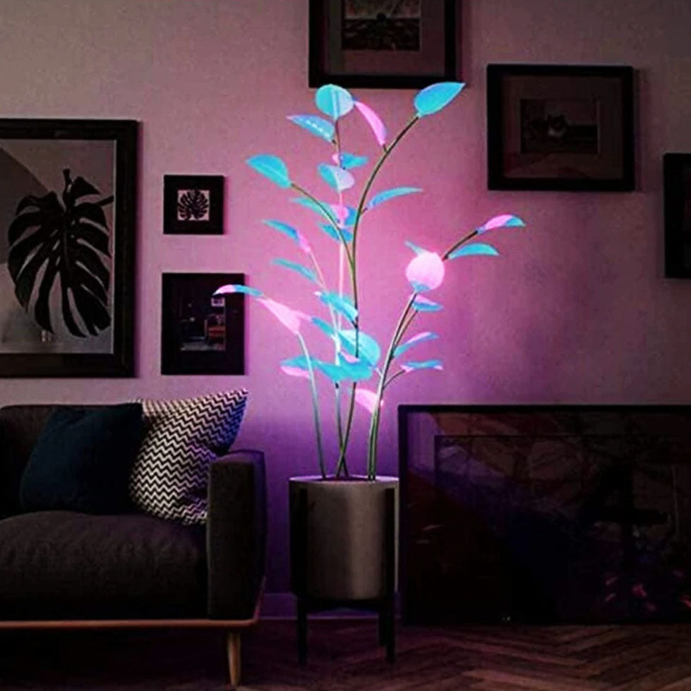 Color-Changing LED Plant Night Light for Bedroom, Living Room & Office – USB Powered Decorative Botanical Lamp with Auto Cycle Lighting | Thomler