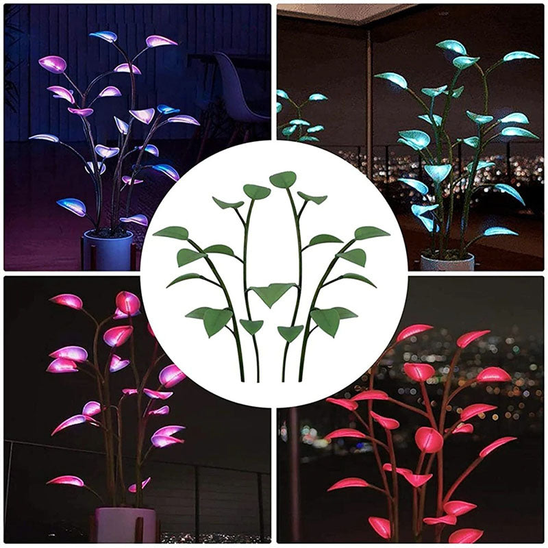 Color-Changing LED Plant Night Light for Bedroom, Living Room & Office – USB Powered Decorative Botanical Lamp with Auto Cycle Lighting | Thomler