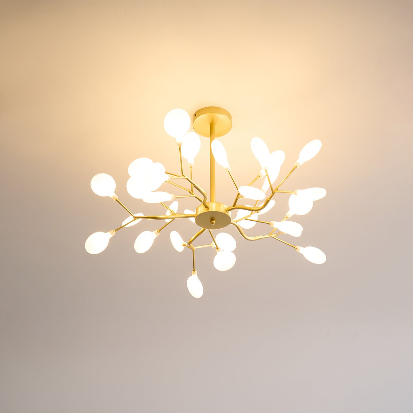 Pendant Light Metal Gold 80.0 cm LED White Acrylic Living Room Dining Room Ceiling Lamp Branching Modern Chandelier Scandinavian Luxury Interior Lighting | Thomler