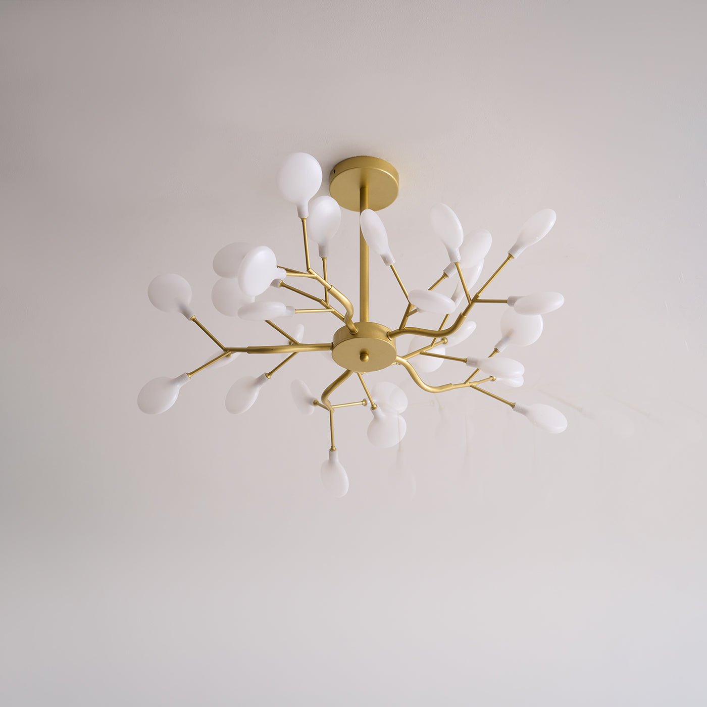 Pendant Light Metal Gold 80.0 cm LED White Acrylic Living Room Dining Room Ceiling Lamp Branching Modern Chandelier Scandinavian Luxury Interior Lighting | Thomler