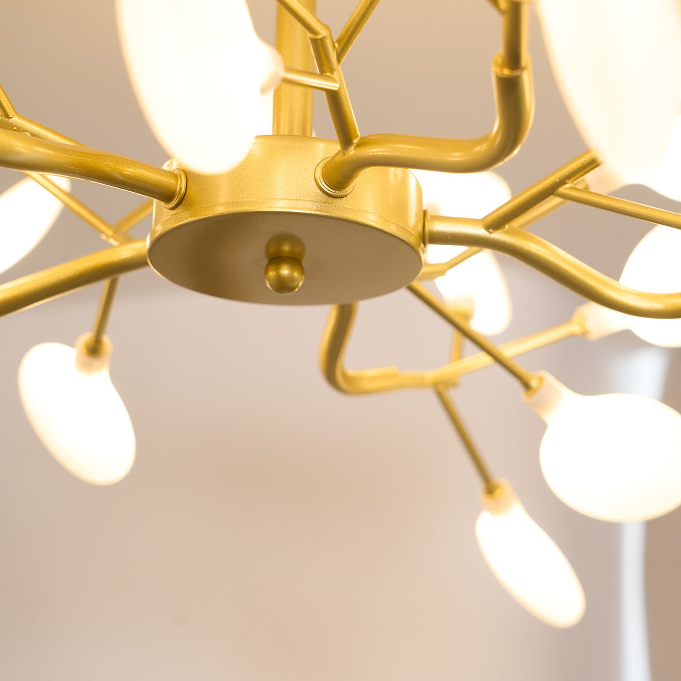 Pendant Light Metal Gold 80.0 cm LED White Acrylic Living Room Dining Room Ceiling Lamp Branching Modern Chandelier Scandinavian Luxury Interior Lighting | Thomler