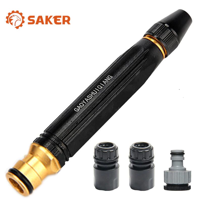 Rotating Metal Garden Hose Nozzle with Adjustable Spray Patterns for Lawn Watering & Car Washing | Thomler