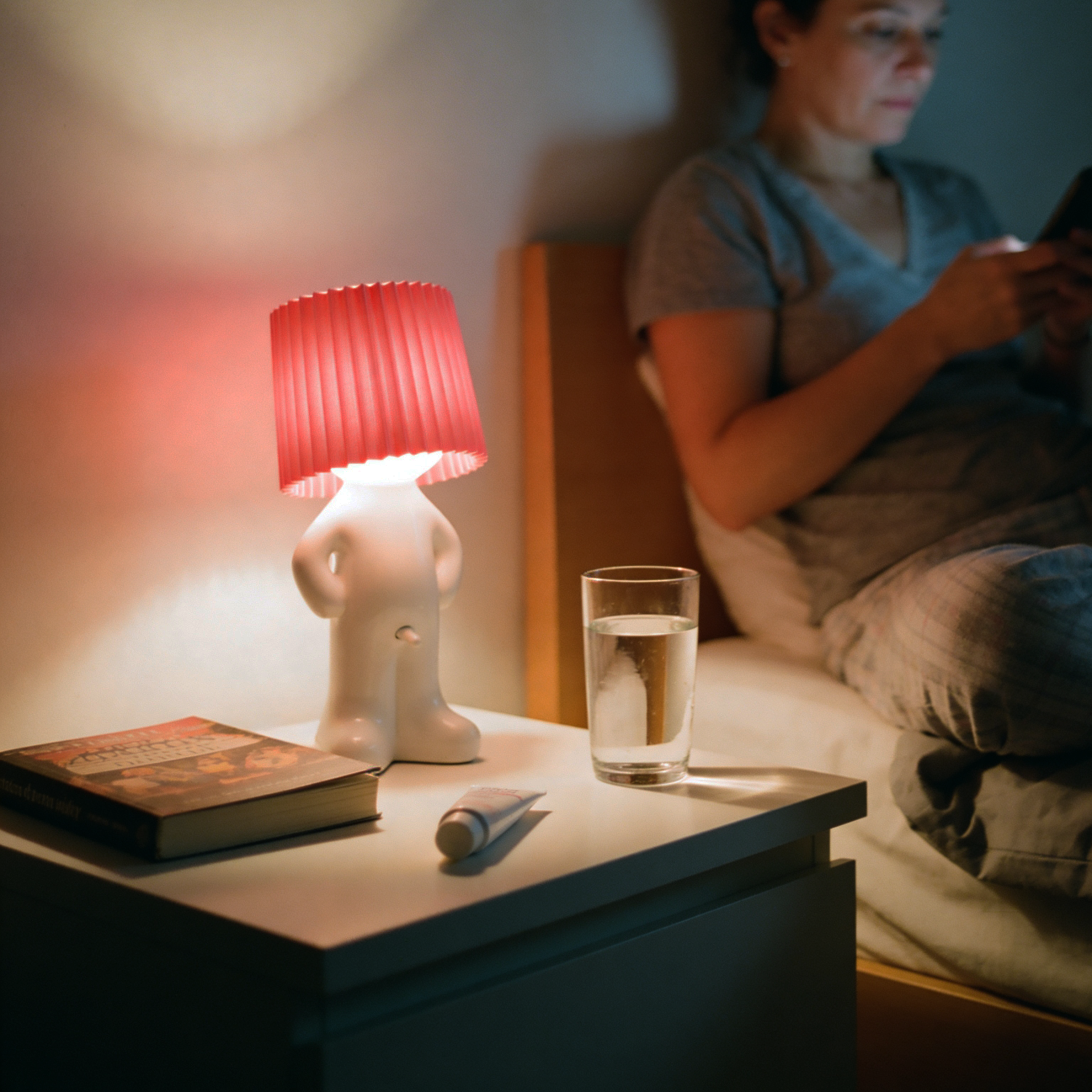 Cordless Dimmable Desk Lamp with Rechargeable Battery – Fun Novelty Design LED Light for Home Office Bedroom Living Room | USB-C Portable | Thomler