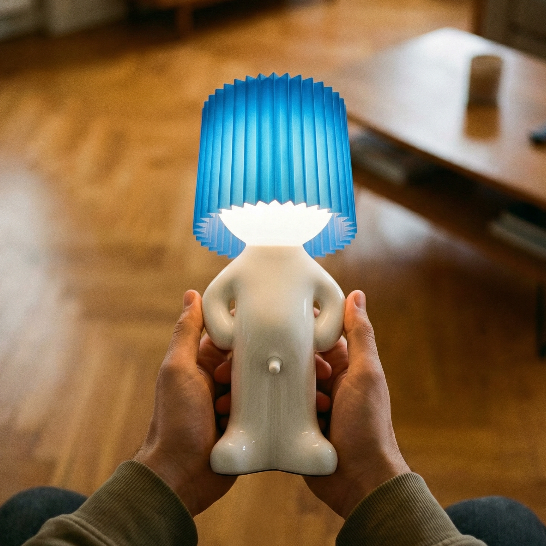 Cordless Dimmable Desk Lamp with Rechargeable Battery – Fun Novelty Design LED Light for Home Office Bedroom Living Room | USB-C Portable | Thomler