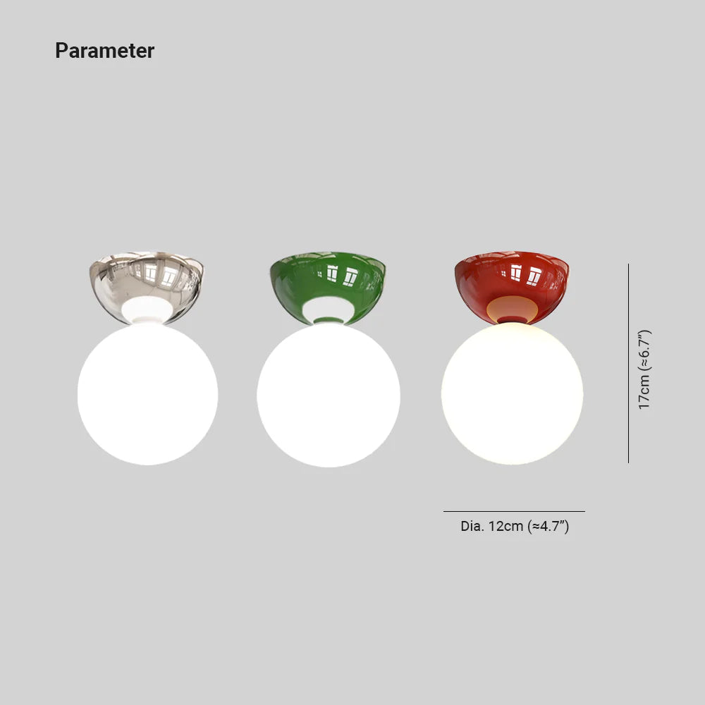 Metal & Glass Flush-Mount Ceiling Light for Kitchen & Living Room – Single G9 Bulb | Thomler