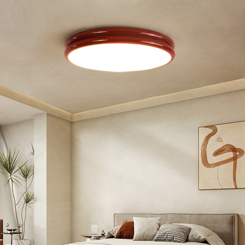 Contemporary Metal Acrylic Flush Mount Light with Dual-Layer Diffuser for Bedroom & Living Room | Thomler