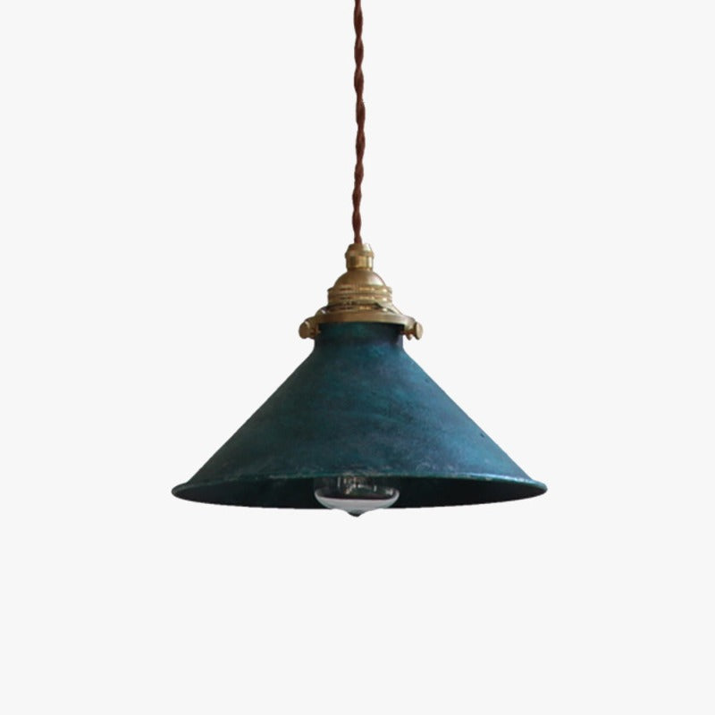 Industrial Metal Cone Hanging Fixture with Adjustable Cable – Hardwired Ceiling Drop for Kitchen & Dining | Thomler
